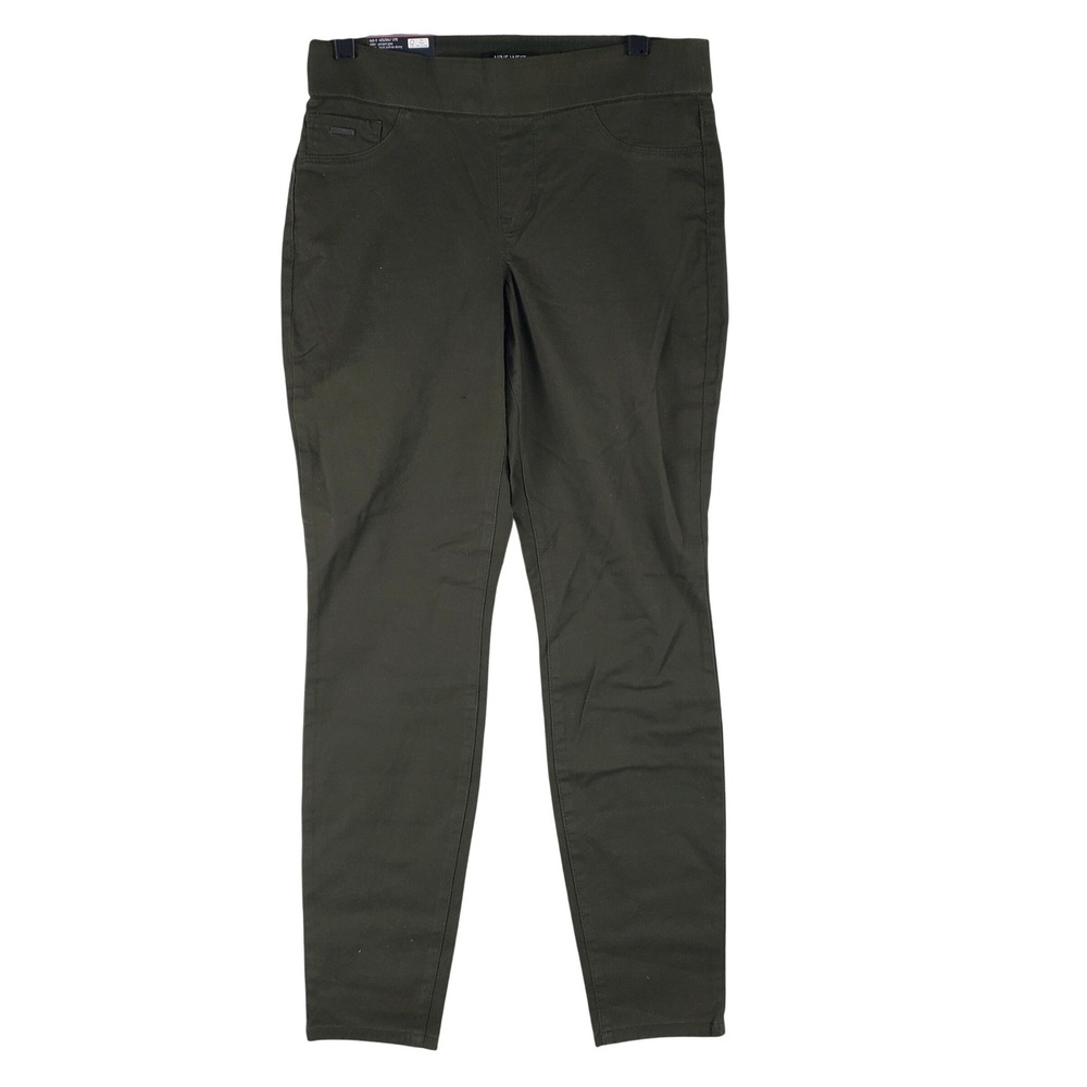 Nine West Heidi Pull On Skinny Pants Womens 6 Ancient Pine Green Stretch NWT